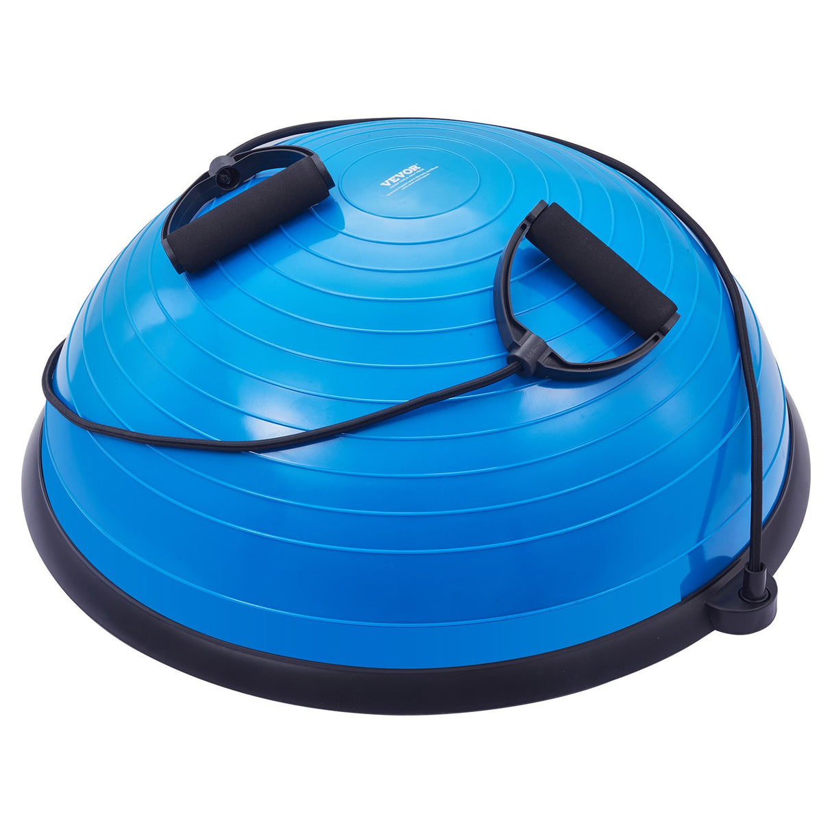 VEVOR Half Exercise Ball Trainer, 23 inch Balance Ball Trainer, 660lbs Capacity Stability Ball, Yoga Ball with Resistance Bands & Foot Pump, Strength