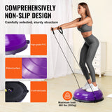 VEVOR Half Exercise Ball Trainer, 23 inch Balance Ball Trainer, 660lbs Stability Ball, Yoga Ball with Resistance Bands & Foot Pump, Strength Fitness