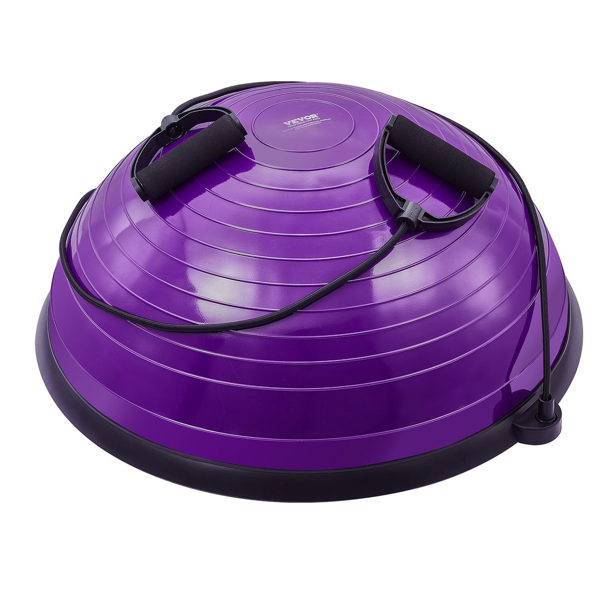 VEVOR Half Exercise Ball Trainer, 23 inch Balance Ball Trainer, 660lbs Stability Ball, Yoga Ball with Resistance Bands & Foot Pump, Strength Fitness