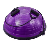 VEVOR Half Exercise Ball Trainer, 23 inch Balance Ball Trainer, 660lbs Stability Ball, Yoga Ball with Resistance Bands & Foot Pump, Strength Fitness Ball for Home Gym, Full Body Workout, Purple - Extra Image