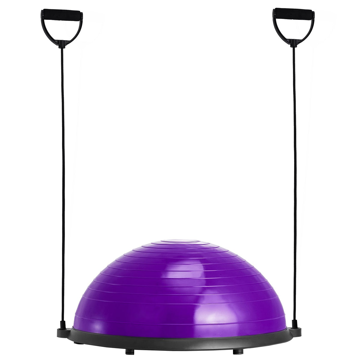VEVOR Half Exercise Ball Trainer, 23 inch Balance Ball Trainer, 660lbs Stability Ball, Yoga Ball with Resistance Bands & Foot Pump, Strength Fitness
