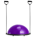 VEVOR Half Exercise Ball Trainer, 23 inch Balance Ball Trainer, 660lbs Stability Ball, Yoga Ball with Resistance Bands & Foot Pump, Strength Fitness