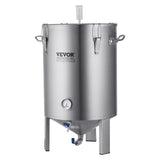 VEVOR 304 Stainless Steel Kettle, 16 GALLON Beer Brew Fermentor, Brew Bucket Fermentor for Brewing, Home Brewing Supplies with Base, Kettle Stock Pot Includes Lid, Handle, Valve, Spigot, Thermometer - Extra Image