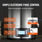 VEVOR Electric Brewing System, 8 GALLON Brewing Stock Pot, All-in-One Home Beer Brewer, 304 Stainless Steel Brewing Supplies with Panel, Includes Glass Lid, Handle, Spigot, Electronic Panel Control - 45-Degree Angle