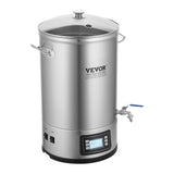 VEVOR Electric Brewing System, 8 GALLON Brewing Stock Pot, All-in-One Home Beer Brewer, 304 Stainless Steel Brewing Supplies with Panel, Includes