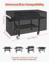 VEVOR 66 inch Grill Cover Heavy Duty BBQ Gas Grill Cover Outdoor Waterproof - Top-Down View