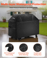 VEVOR 52 inch Grill Cover Heavy Duty BBQ Gas Grill Cover Outdoor Waterproof - Side View