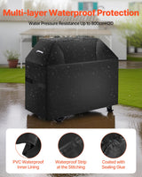 VEVOR 58 inch Grill Cover Heavy Duty BBQ Gas Grill Cover Outdoor Waterproof - Side View