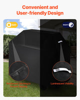 VEVOR 58 inch Grill Cover Heavy Duty BBQ Gas Grill Cover Outdoor Waterproof - 45-Degree Angle