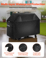 VEVOR 65 inch Grill Cover Heavy Duty BBQ Gas Grill Cover Outdoor Waterproof