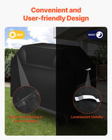 VEVOR 65 inch Grill Cover Heavy Duty BBQ Gas Grill Cover Outdoor Waterproof - 45-Degree Angle