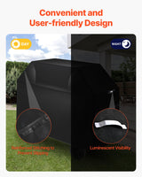 VEVOR 48 inch Grill Cover Heavy Duty BBQ Gas Grill Cover Outdoor Waterproof - 45-Degree Angle