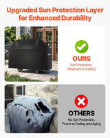 VEVOR 48 inch Grill Cover Heavy Duty BBQ Gas Grill Cover Outdoor Waterproof - Rear View