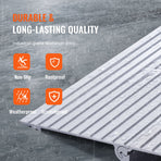 Door Threshold Ramp, 3" Rise, 800 lbs Load Capacity, Door Ramp for Wheelchairs, Aluminum Threshold Ramp for Doorways, Adjustable Modular Threshold Ramp for Wheelchairs, Scooters, Power Chairs