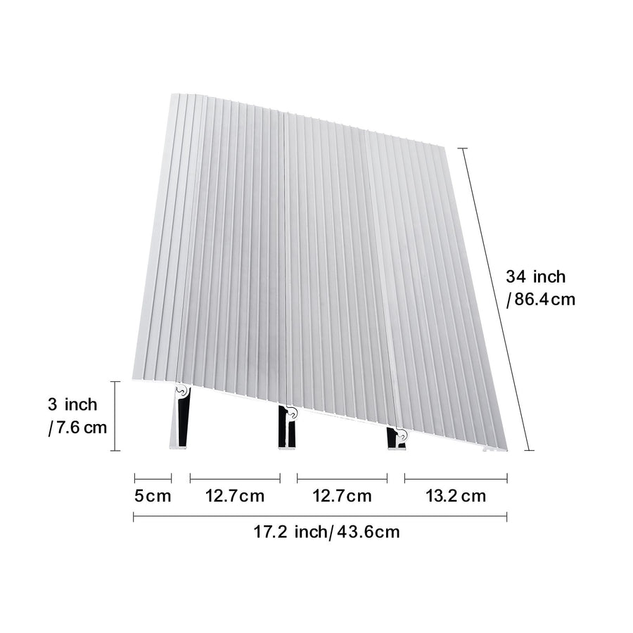 Door Threshold Ramp, 3" Rise, 800 lbs Load Capacity, Door Ramp for Wheelchairs, Aluminum Threshold Ramp for Doorways, Adjustable Modular Threshold Ramp for Wheelchairs, Scooters, Power Chairs