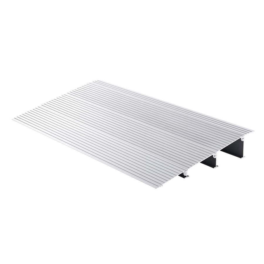 Door Threshold Ramp, 3" Rise, 800 lbs Load Capacity, Door Ramp for Wheelchairs, Aluminum Threshold Ramp for Doorways, Adjustable Modular Threshold Ramp for Wheelchairs, Scooters, Power Chairs