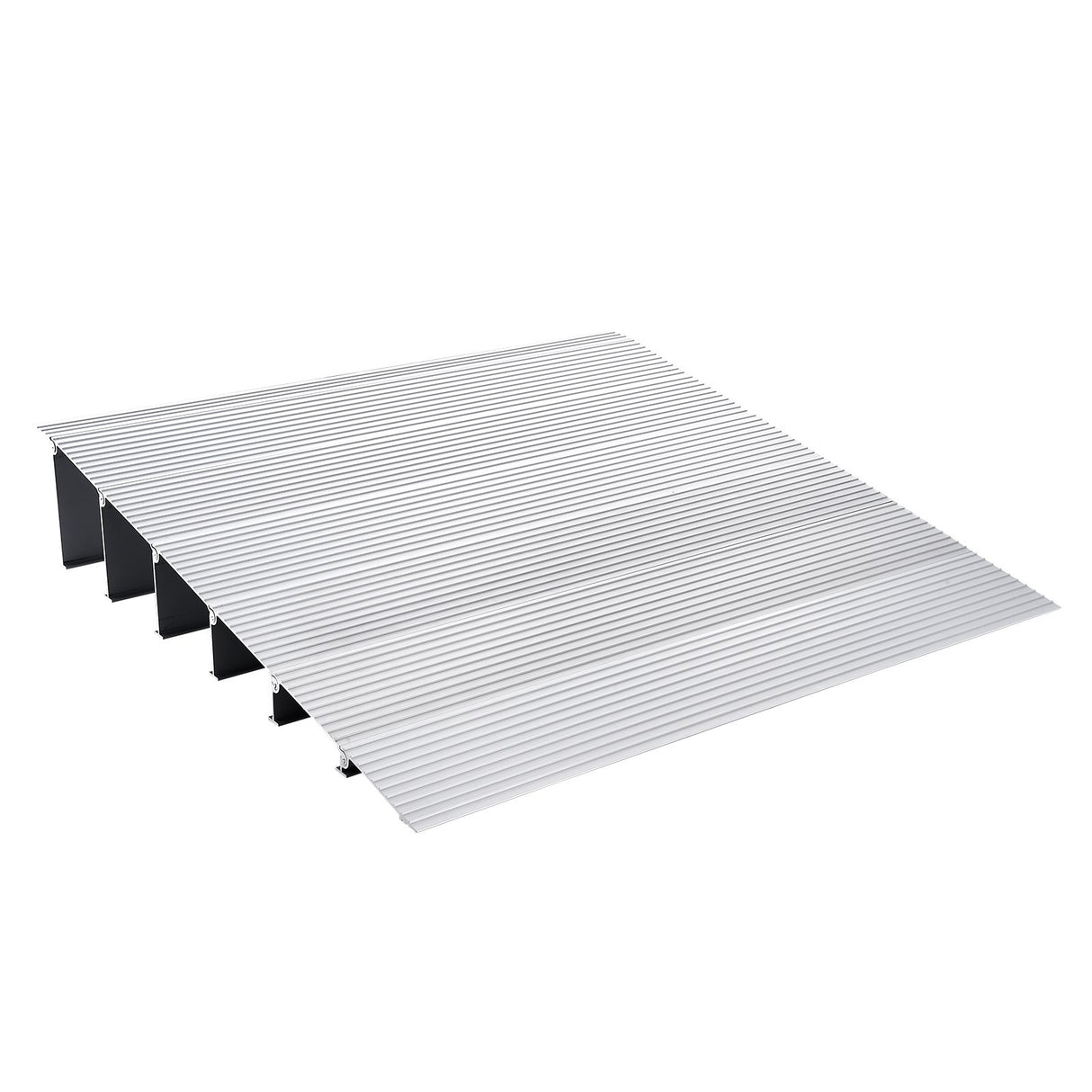 VEVOR Door Threshold Ramp, 6" Rise, 800 lbs Load Capacity, Door Ramp for Wheelchairs, Aluminum Threshold Ramp for Doorways, Adjustable Modular Threshold Ramp for Wheelchairs, Scooters, Power Chairs