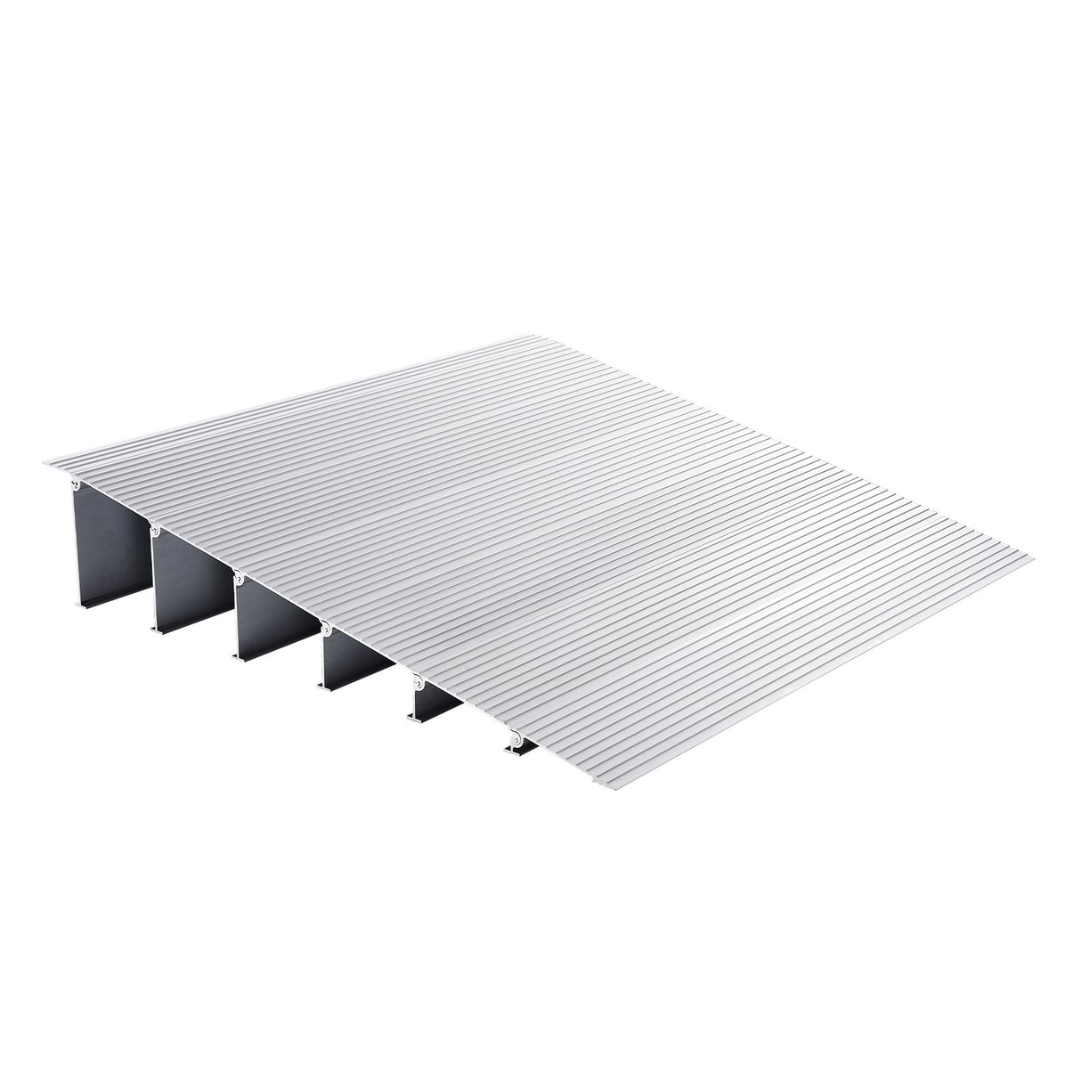 VEVOR Door Threshold Ramp, 6" Rise, 800 lbs Load Capacity, Door Ramp for Wheelchairs, Aluminum Threshold Ramp for Doorways, Adjustable Modular Threshold Ramp for Wheelchairs, Scooters, Power Chairs