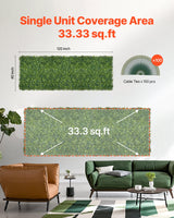 VEVOR Artificial Grass Wall Panels, 40 x 120 inch, Milan Grass Greenery Boxwood Panel for Indoor Outdoor Green Decor & Ivy Fence Covering, Privacy Backdrop Wall Hedge Screen for Garden - Rear View
