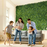 VEVOR Artificial Grass Wall Panels, 40 x 120 inch, Milan Grass Greenery Boxwood Panel for Indoor Outdoor Green Decor & Ivy Fence Covering, Privacy Backdrop Wall Hedge Screen for Garden - Low Angle