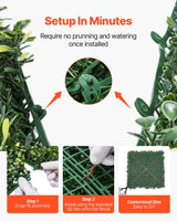 VEVOR Artificial Grass Wall Panels 60 x 120 inch Milan Grass Greenery for Decor - Top-Down View