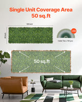 VEVOR Artificial Grass Wall Panels 60 x 120 inch Milan Grass Greenery for Decor - Rear View