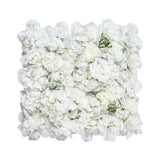 3D Flower Wall Panel, 24 PCS 15 x 15 inch, Artificial Floral Wall Background Mesh Backing Mat,Seamless Design&Easy Installation for Wedding Valentines Day Home Baby Party Backdrop Decor,White