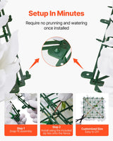 VEVOR 3D Flower Wall Panel, 24 PCS 15 x 15 inch, Artificial Floral Wall Background Mesh Backing Mat,Seamless Design&Easy Installation for Wedding Valentines Day Home Baby Party Backdrop Decor,White - Top-Down View