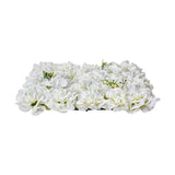 3D Flower Wall Panel, 24 PCS 15 x 15 inch, Artificial Floral Wall Background Mesh Backing Mat,Seamless Design&Easy Installation for Wedding Valentines Day Home Baby Party Backdrop Decor,White