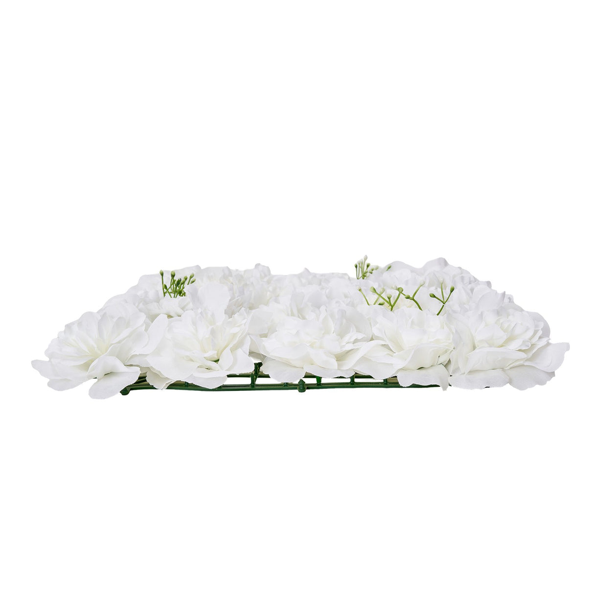 VEVOR 3D Flower Wall Panel, 24 PCS 15 x 15 inch, Artificial Floral Wall Background Mesh Backing Mat,Seamless Design&Easy Installation for Wedding Valentines Day Home Baby Party Backdrop Decor,White