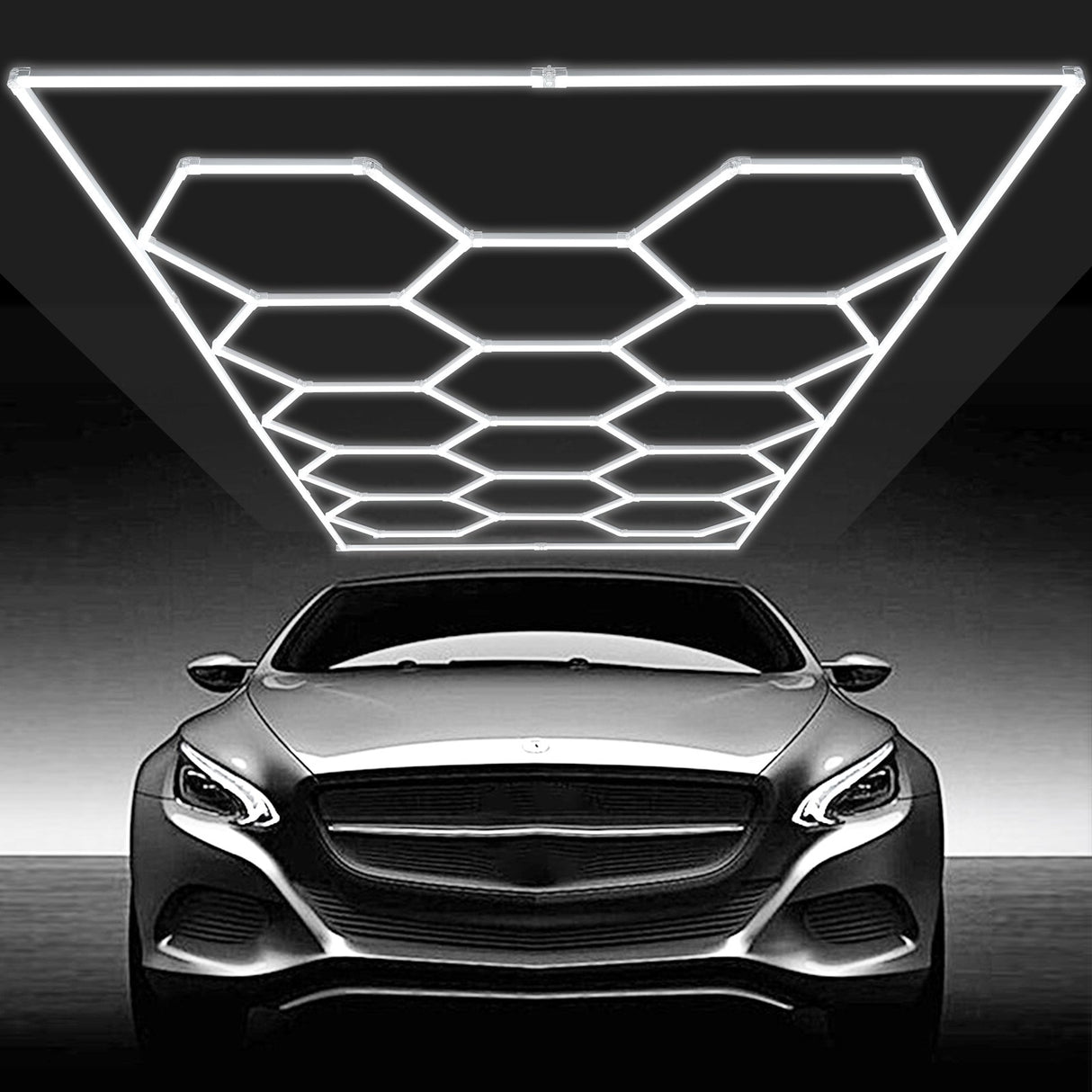 Hexagon Garage Lights 86400LM 5 Grid Honeycomb LED Shop Ceiling Light