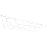 Hexagon Garage Lights 86400LM 5 Grid Honeycomb LED Shop Ceiling Light