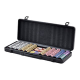 VEVOR Poker Chip Set, 500-Piece Poker Set, Complete Poker Playing Game Set with Carrying Case, Heavyweight 14 Gram Casino Clay Chips, Cards, Buttons