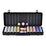 VEVOR Poker Chip Set, 500-Piece Poker Set, Complete Poker Playing Game Set with Carrying Case, Heavyweight 14 Gram Casino Clay Chips, Cards, Buttons