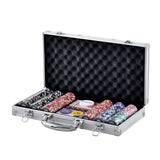 VEVOR Poker Chip Set, 300-Piece Poker Set, Complete Poker Playing Game Set with Aluminum Carrying Case, 11.5 Gram Casino Chips, Cards, Buttons and
