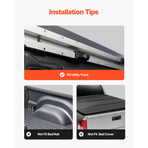 Overland Truck Bed Rack, 125-172.5 cm Width, Adjustable Overland Bed Cargo Rack with Sidebar, 408.2 kg Static Load Capacity, Heavy Duty Steel, for Mid-Size Trucks, Fit Tacoma / Gladiator JT