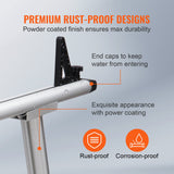 VEVOR Truck Rack, 363lbs Capacity, 19-34in Adjustable Height, Aluminum Ladder Rack for Truck with 8 Non-Drilling C-clamps, Heavy Duty Truck Bed Rack