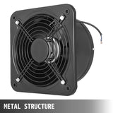 VEVOR Industrial Ventilation Extractor Metal Axial Exhaust Commercial 12 inch Air Blower Fan 250MM opening exhaust fan 2800 RPM Low Noise Stable Running - Front View