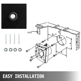 VEVOR 12 Inch Industrial Ventilation Extractor ventilation fan commercial air blower fan Metal Axial Exhaust 300MM Air Puller Fan (300MM/12 Inch) - Rear View