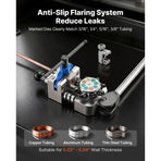 Professional Brake Line Flaring Tool, 45 Degree Double Flare Bubble Flare Tool Kit for 4.76mm, 6.35mm, 7.94mm, 9.52mm Copper Aluminum Thin Steel Tubes