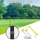 VEVOR Outdoor Portable Volleyball Net System, Adjustable Height Steel Poles, Professional Volleyball Set with PVC Volleyball, Pump, Carrying Bag, Heavy Duty Volleyball Net for Backyard, Beach, Lawn - Top-Down View