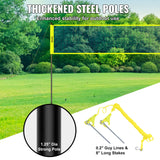 VEVOR Outdoor Portable Volleyball Net System, Adjustable Height Steel Poles, Professional Volleyball Set with PVC Volleyball, Pump, Carrying Bag, Heavy Duty Volleyball Net for Backyard, Beach, Lawn - Top-Down View