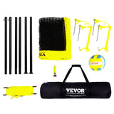 VEVOR Outdoor Portable Volleyball Net System, Adjustable Height Steel Poles, Professional Volleyball Set with PVC Volleyball, Pump, Carrying Bag, Heavy Duty Volleyball Net for Backyard, Beach, Lawn - Extra Image
