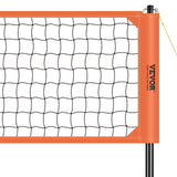 VEVOR Outdoor Portable Volleyball Net System, Adjustable Height Aluminum Poles, Professional Volleyball Set with PVC Volleyball, Pump, Carrying Bag, Heavy Duty Volleyball Net for Backyard, Beach, Lawn