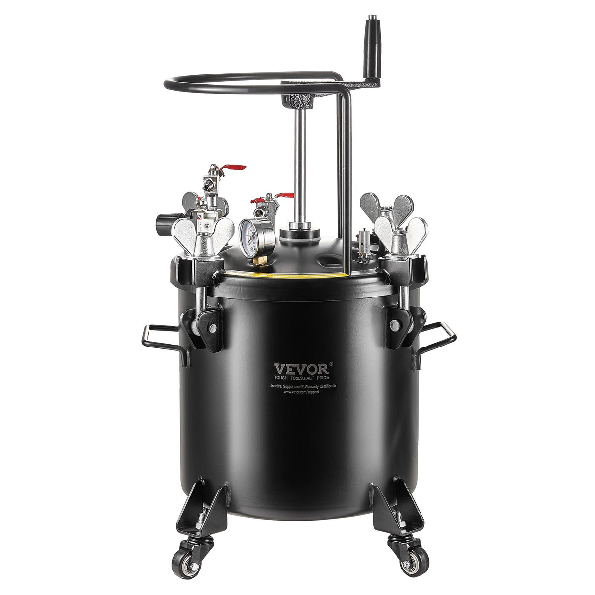 VEVOR Spray Paint Pressure Pot Tank 20L/5gal with Casters Leak Repair Sealant