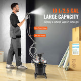 VEVOR Spray Paint Pressure Pot Tank 10 L/2.5 gal Fully Automatic Stirring 70 psi - Side View
