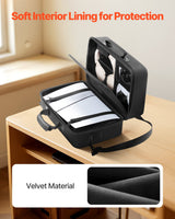VEVOR PS5 Carrying Case Travel Bag for Playstation 5 Slim EVA Soft Lining - Top-Down View