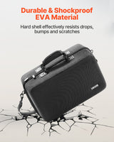 VEVOR PS5 Carrying Case Travel Bag for Playstation 5 Shockproof EVA Soft Lining - Front View