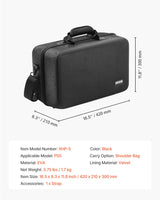 VEVOR PS5 Carrying Case Travel Bag for Playstation 5 Shockproof EVA Soft Lining - Close-Up Angle