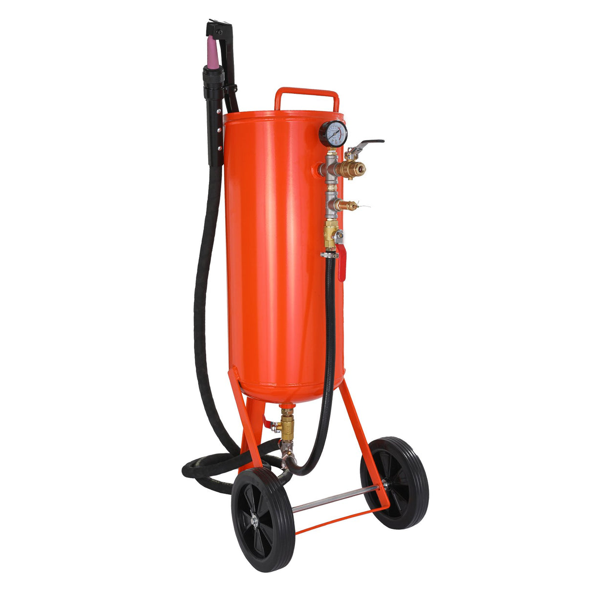 VEVOR 10 Gallon Heavy-Duty Sand Blaster, 60-110 PSI High Pressure Sandblaster, Portable Abrasive Blasting Tank, Air Sand Blasting Kit with 2 Ceramic Nozzles & 7.5ft Hose for Stain, Rust, Paint Removal